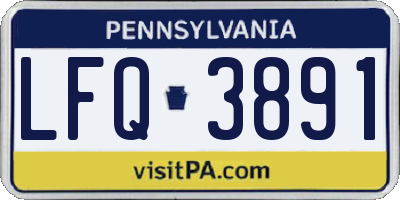 PA license plate LFQ3891
