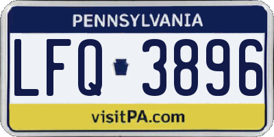 PA license plate LFQ3896