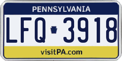 PA license plate LFQ3918