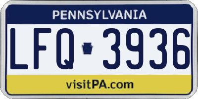 PA license plate LFQ3936
