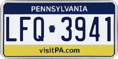 PA license plate LFQ3941