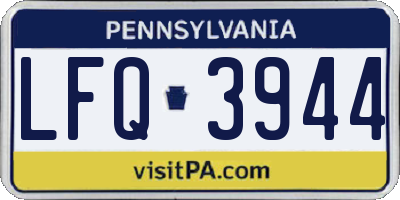 PA license plate LFQ3944