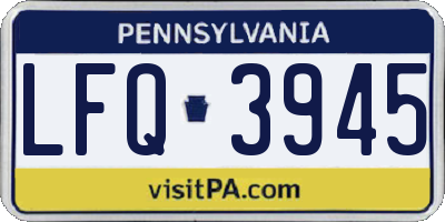 PA license plate LFQ3945