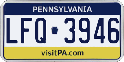 PA license plate LFQ3946