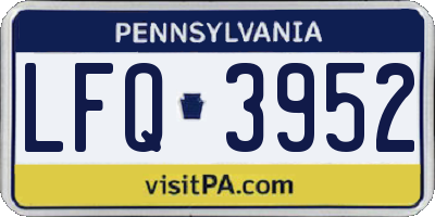PA license plate LFQ3952