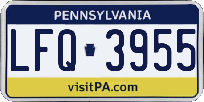 PA license plate LFQ3955