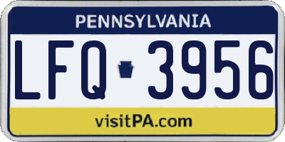 PA license plate LFQ3956