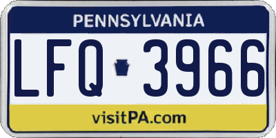 PA license plate LFQ3966