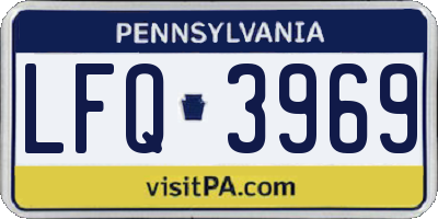 PA license plate LFQ3969