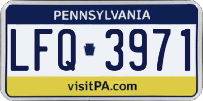 PA license plate LFQ3971