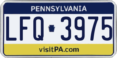 PA license plate LFQ3975