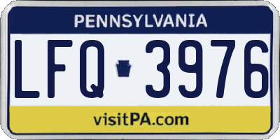 PA license plate LFQ3976