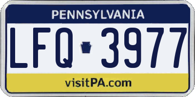 PA license plate LFQ3977