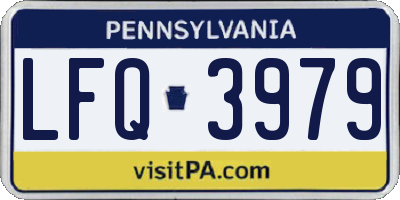 PA license plate LFQ3979