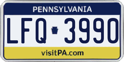PA license plate LFQ3990