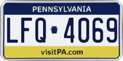 PA license plate LFQ4069