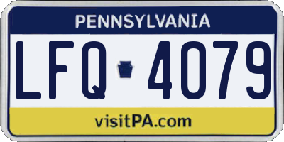 PA license plate LFQ4079
