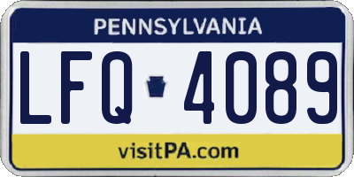 PA license plate LFQ4089