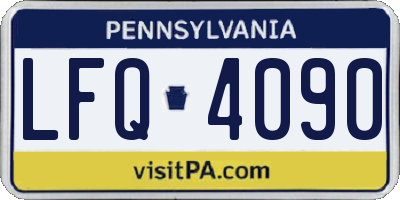 PA license plate LFQ4090