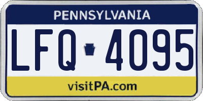 PA license plate LFQ4095