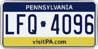 PA license plate LFQ4096