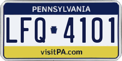 PA license plate LFQ4101
