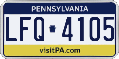 PA license plate LFQ4105