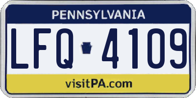 PA license plate LFQ4109