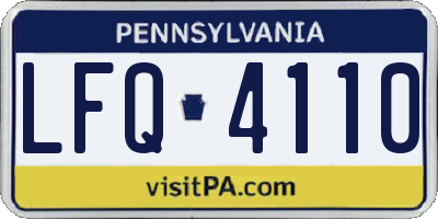 PA license plate LFQ4110