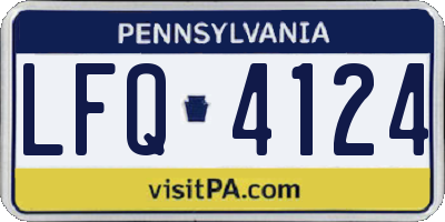PA license plate LFQ4124