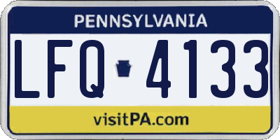PA license plate LFQ4133