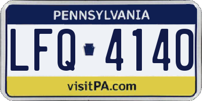 PA license plate LFQ4140