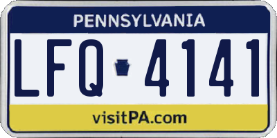 PA license plate LFQ4141