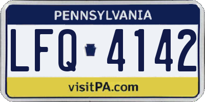 PA license plate LFQ4142