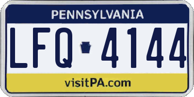 PA license plate LFQ4144