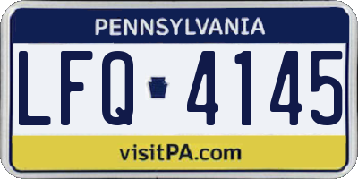 PA license plate LFQ4145
