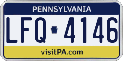 PA license plate LFQ4146