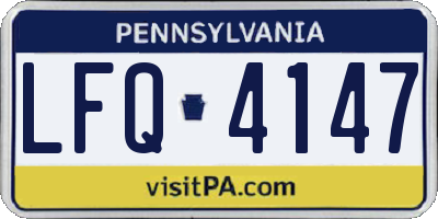 PA license plate LFQ4147