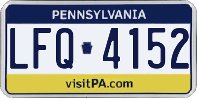 PA license plate LFQ4152