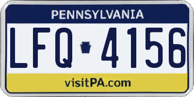 PA license plate LFQ4156