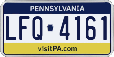 PA license plate LFQ4161