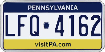 PA license plate LFQ4162