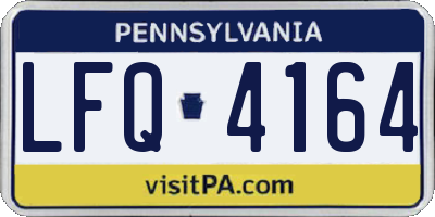 PA license plate LFQ4164