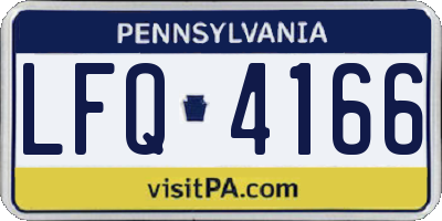 PA license plate LFQ4166