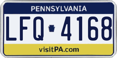 PA license plate LFQ4168