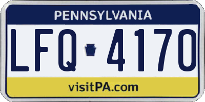 PA license plate LFQ4170
