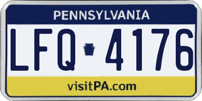 PA license plate LFQ4176
