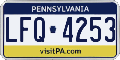 PA license plate LFQ4253