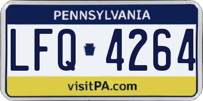PA license plate LFQ4264