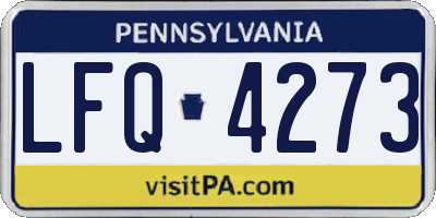 PA license plate LFQ4273